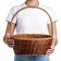 Wicker basket, 34 × 27 × 13/39 cm, vine, corn