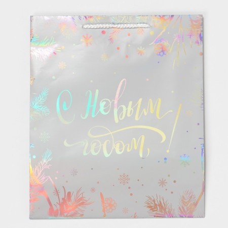 The holographic vertical package “Bright New Year”, 26 x 32 x 9 cm, New Year-6