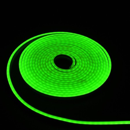 Flexible Neon Luazon Lighting 6 × 12 mm, IP65, 10 m, SMD2835, 120 LED/m, 12 V, Green glow glow