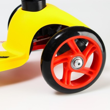 Scooter Children's folding wheelbarrow, Pu Pu 120/80 mm, ABEC 7, yellow color-6