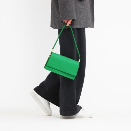 Bag Women's Baget on the valve, green color-8