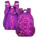 Youth backpack 43 x 29 x 18 cm, ergonomic back, Across 155, purple 155-14