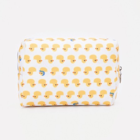 Lightning cosmetic bag, white/yellow color-1