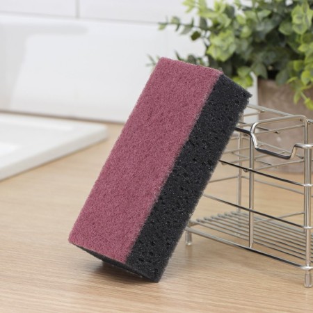 Household sponge with a cleaning layer of Raccoon "Loft", 1 pc, 15 × 7 × 4 cm, crown -feed foam-2
