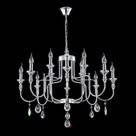 Suspended chandelier Citilux "Riga" CL437221, 81x81x82 cm, 12x60W, E14, gray color-7