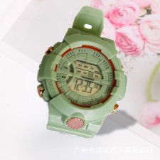 Watches electronic watches, silicone strap, green