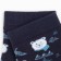Women's terry socks "bears", dark blue color, size 23-25