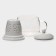 Glass mug for brewing with ceramic sieve "Tenderness", 300 ml, white color
