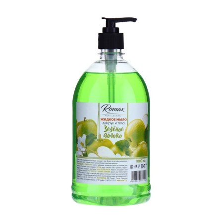 Romax Liquid Soap "Green Apple", 1 liter