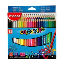 Three -sided pencils, 48 ​​colors, Maped Color Peps, shockproof stiffle