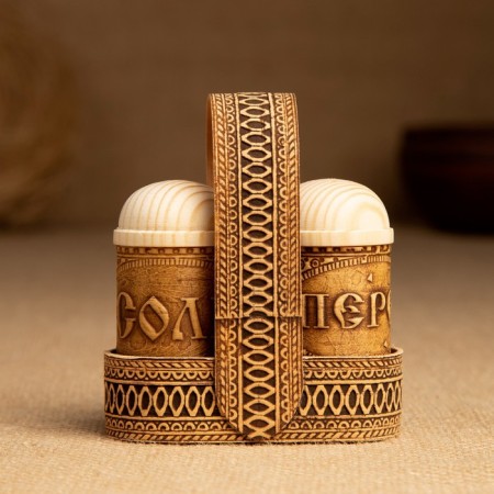 Speech for spices "Basket", 9 × 10 × 5 cm, birch bark-4