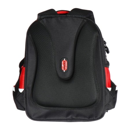 Frame backpack, 36 x 28 x 20 cm, Grizzly RAZ-287, with a cardholder, black/red RAZ-287-81-5