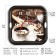 Wall clock, series: kitchen, "coffee", smooth move, d-18.5 cm