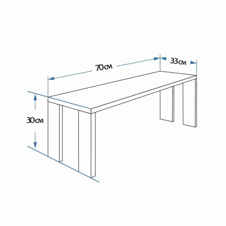The bench is low, the platband, linden "Dobroparov", 70 × 33 × 30 cm-4