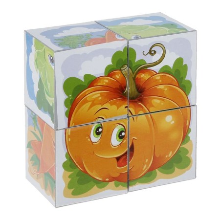 Cubes "Vegetables", 4 pieces-6