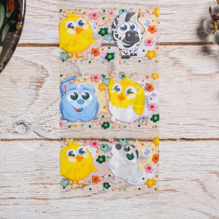 Thermonacles for 7 eggs “Chickens and Friends”, 7.3 x 34.2 cm.-2