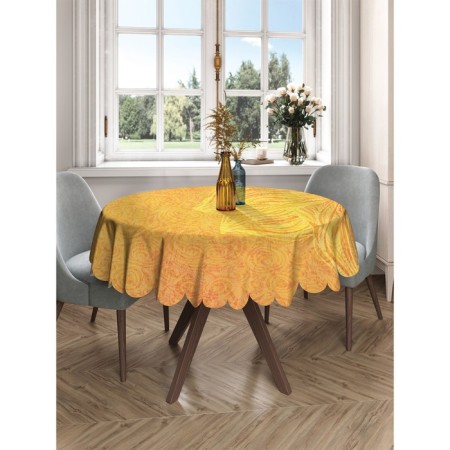 The tablecloth “Bright Flower Pattern”, Round, Saten, D = 150 cm-2