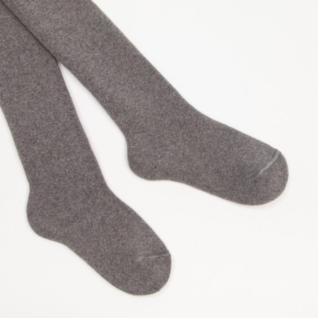 Pantyhose children's terry, color gray melange, height 140-146 cm-1