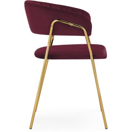 CHARTAL SHAMELIA 1 metal/velor, gold/burgundy 60x52x79 cm-2