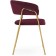 CHARTAL SHAMELIA 1 metal/velor, gold/burgundy 60x52x79 cm