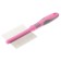 Delight Rose comb, with rings, double -sided, 24/37 teeth 25 mm, pink