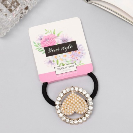 Hair gum "Fleur" heart, 5 cm