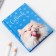 Notepad in solid cover A7, 64 liters "cat on a blue background"