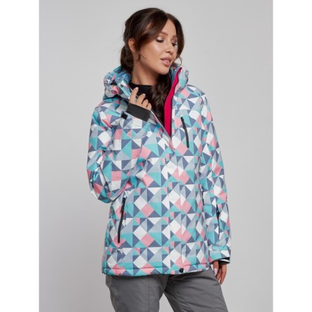 Ski jacket women's, size 48, gray color-4