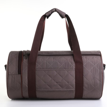 Sports bag with lightning, 2 outer pockets, long belt, brown color-1