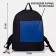 School backpack on lightning, black/blue color