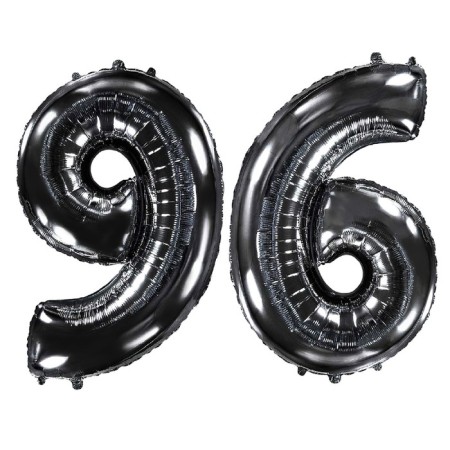 Foil ball 40 “number 6/9”, black, Black