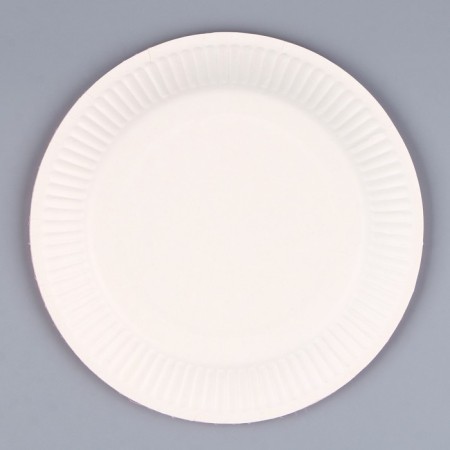 Disposable plate plate plain plain, yellow 18 cm, set 10 pieces-3