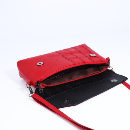 Magneta bag bag, long belt, red color-6