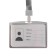 Horizontal badge carman (external 105 x 75mm), internal 97 x 66 mm, metal, silver, tape 40 cm