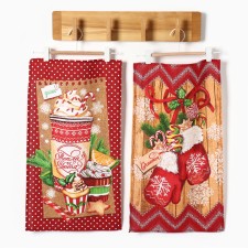 A set of kitchen towels of the “heat and comfort” of 35x60cm-2pcs, 100% cotton