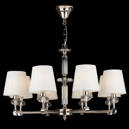 Chandelier Maytoni Mod018PL-08CH, 8HE14, 40W, 77x77x145 cm, chromium color