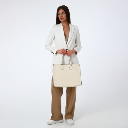 Women's bag with lightning, milk color-5