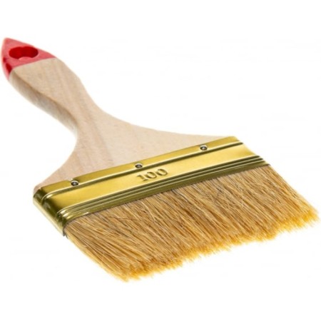 Brush Flat bison 01099-100_z01, light bristles, wooden pen, 100mm-2
