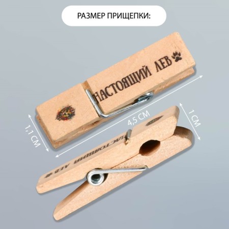Decor for creativity Tree "clothespin - real lion" set 10 pcs-1