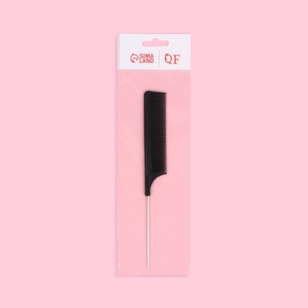 Comb with a metal tail, 20 × 2.5 cm, black color-5