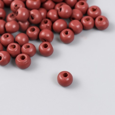Beads for creativity tree "Rusty brown" D-0.8 cm, set 20 grams