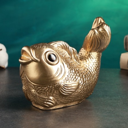 Piggy bank "Fish" Golden, 20x12x15cm-1