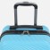 Small 20 suitcase, "Cartes factory", lightning department, code castle, 4 wheels, blue color