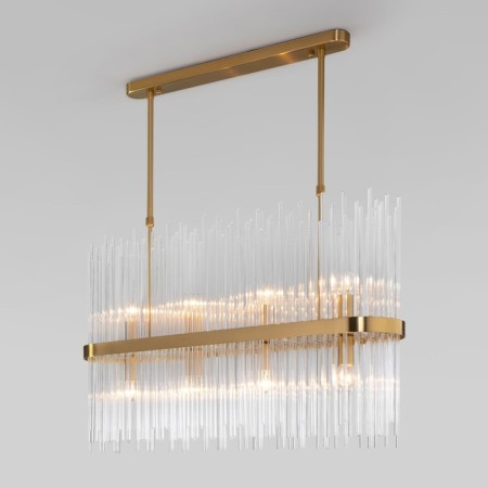 Suspended Bogate’s Allure 486/8, E14, 8x60W, 800x170 mm, brass color-1