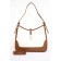 Gobo bag is female, eco -leather, Versse brown, 29x8x20 cm