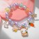 Bracelet Children's "chosen" bunny with carrots, colored in gold