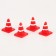 Miniature Puppet "Road cone", set of 4 pcs., Size 1 pc. - 1.5 × 2 × 1.5 cm