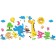 Interior stickers "animals", children's, decor on the wall, panel 200 x 88 cm