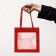 Crafts with a square bottom and window, 20 x 20 x 20 cm, red, 1pc