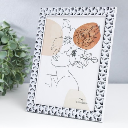 Photo frame plastic 15x20 cm "Phases of the Moon" White with black 22.5x17.5 cm-1